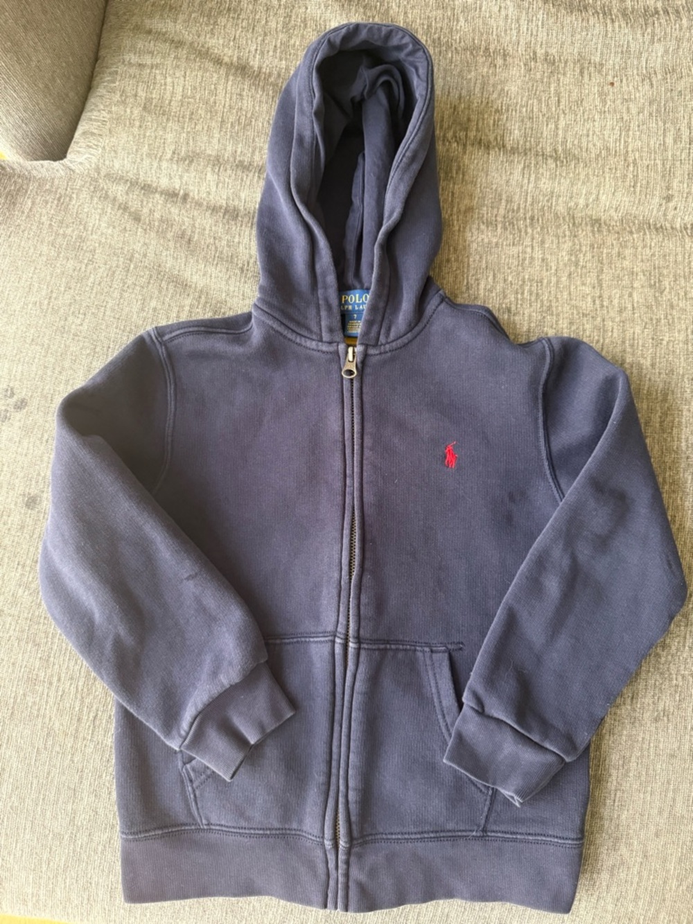 Polo by Ralph Lauren Navy Zip Hoodie with Red Pony